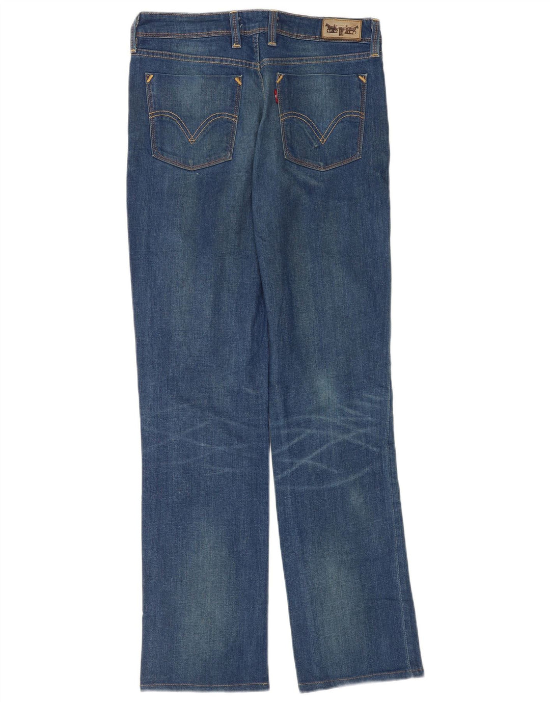 Calça jeans feminina Levi's 627 Straight W31 L34 azul algodão