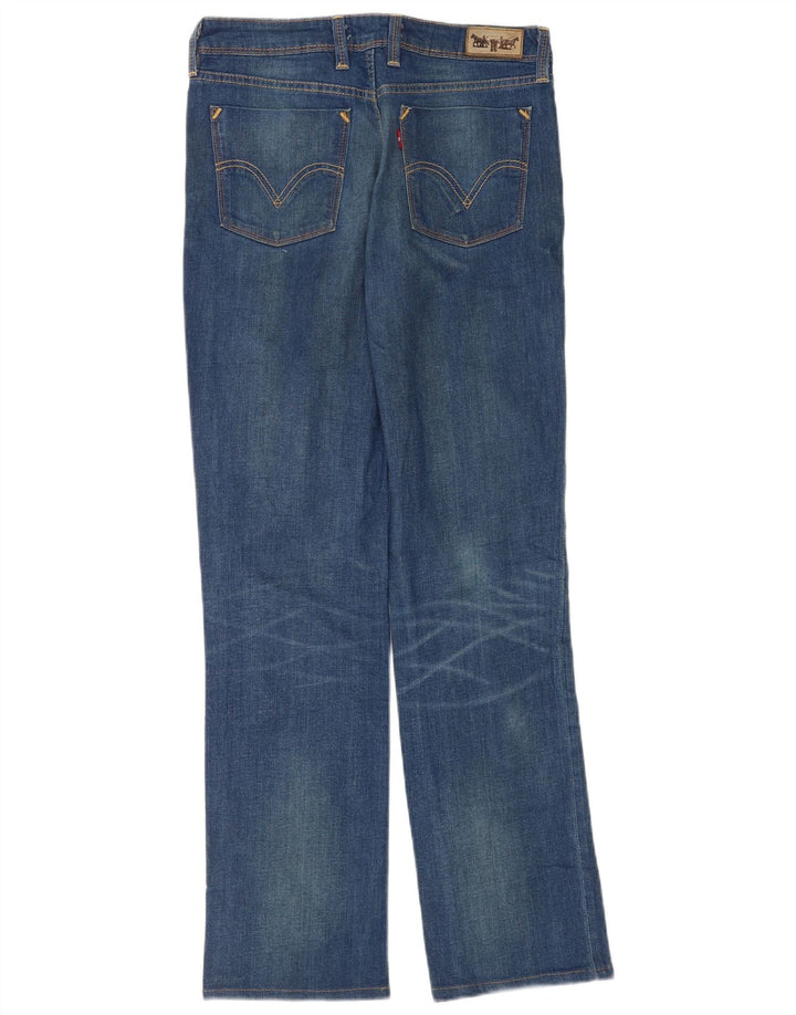 Calça jeans feminina Levi's 627 Straight W31 L34 azul algodão