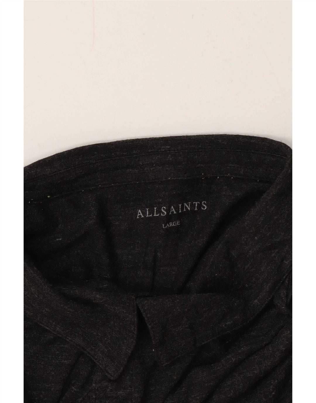 Camisa polo masculina All Saints grande cinza manchada