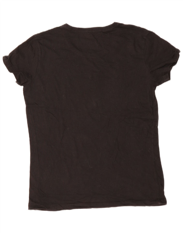 Camiseta feminina CONVERSE com estampa gráfica UK 14 algodão preto médio