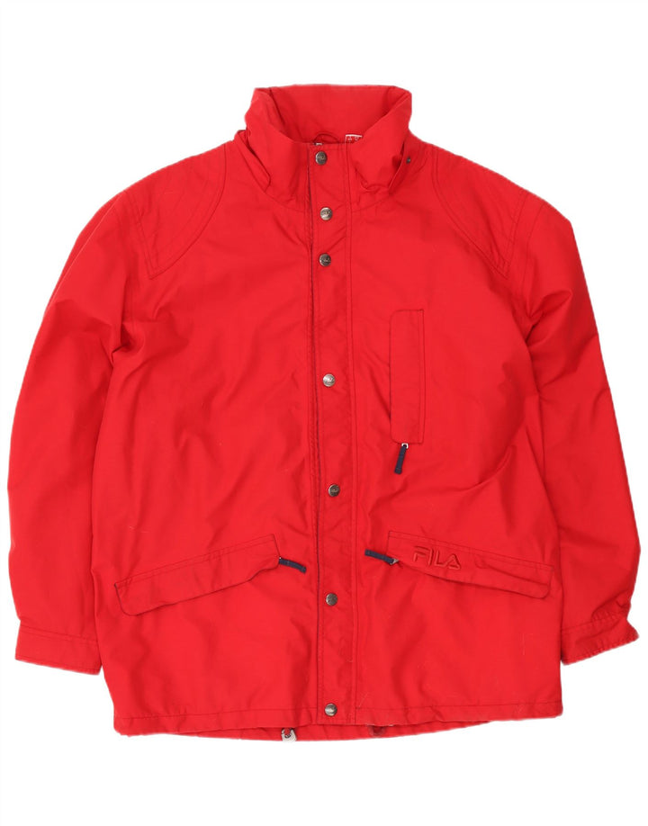 Jaqueta de chuva masculina Fila IT 52 XL vermelha poliamida esportiva