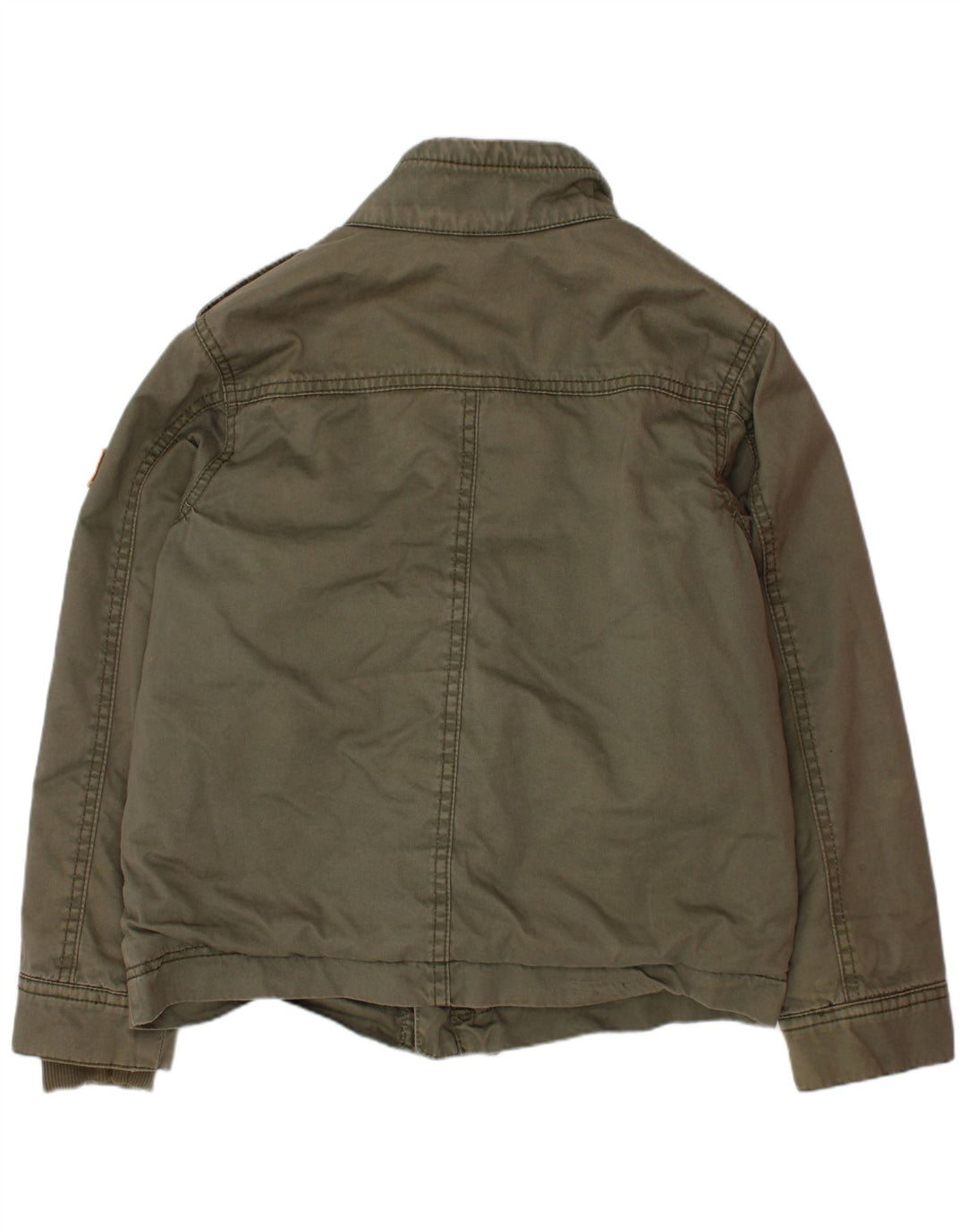 Jaqueta militar Tommy Hilfiger para meninos 6-7 anos pequeno algodão cáqui
