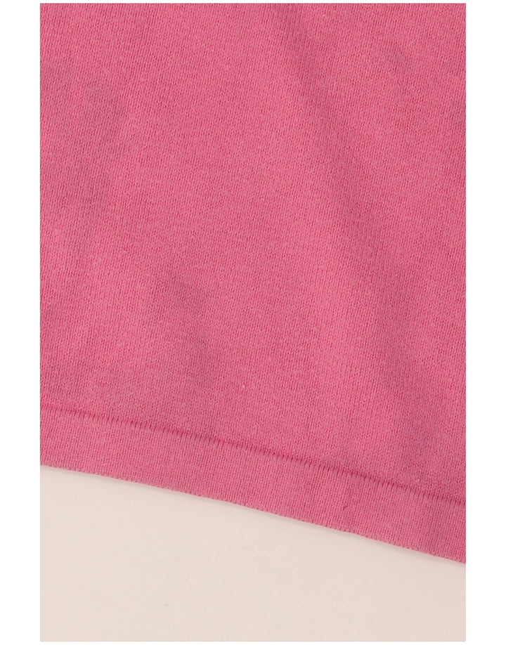 Camisa polo feminina BENETTON Reino Unido 16 grande algodão colorblock verde