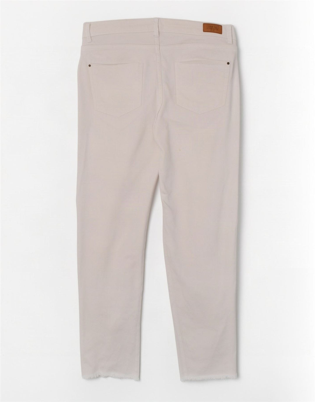 Zara Calça Jeans Feminina Trafaluc Cropped EU 40 Médio W30 L23 Branco