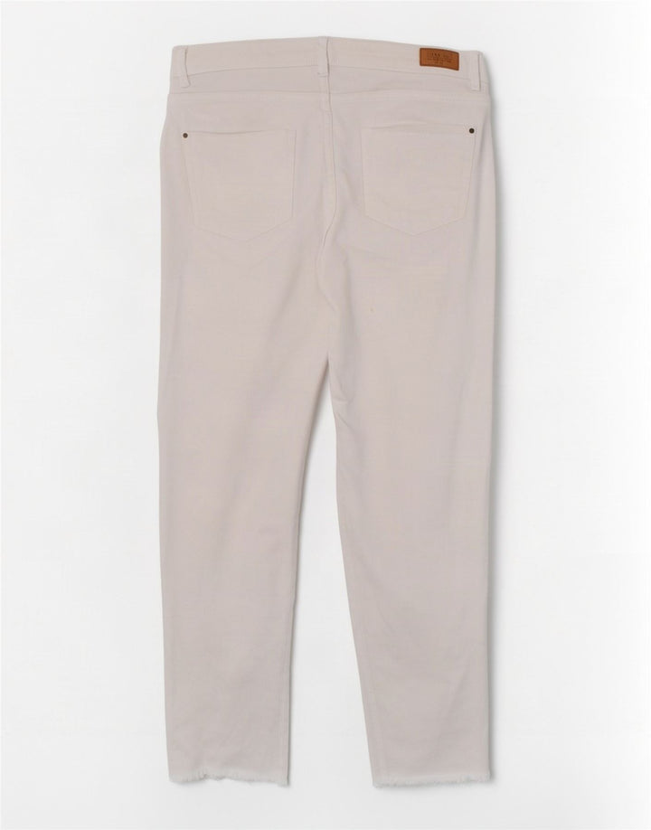 Zara Calça Jeans Feminina Trafaluc Cropped EU 40 Médio W30 L23 Branco