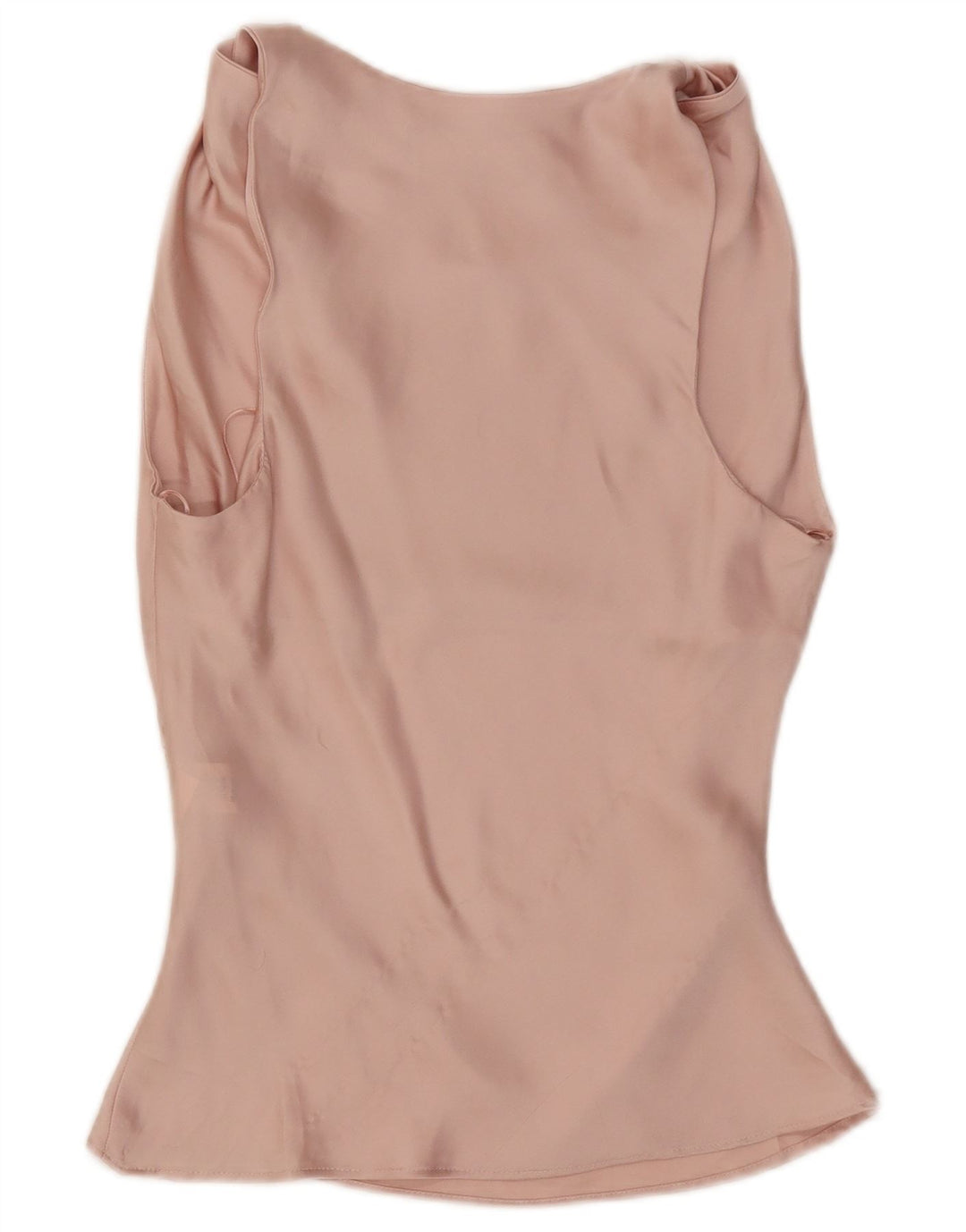 Blusa feminina sem mangas Zara Top UK 6 XS rosa poliéster