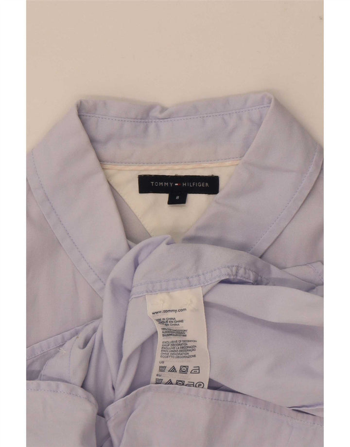 Camisa feminina Tommy Hilfiger EUA 8 algodão azul médio