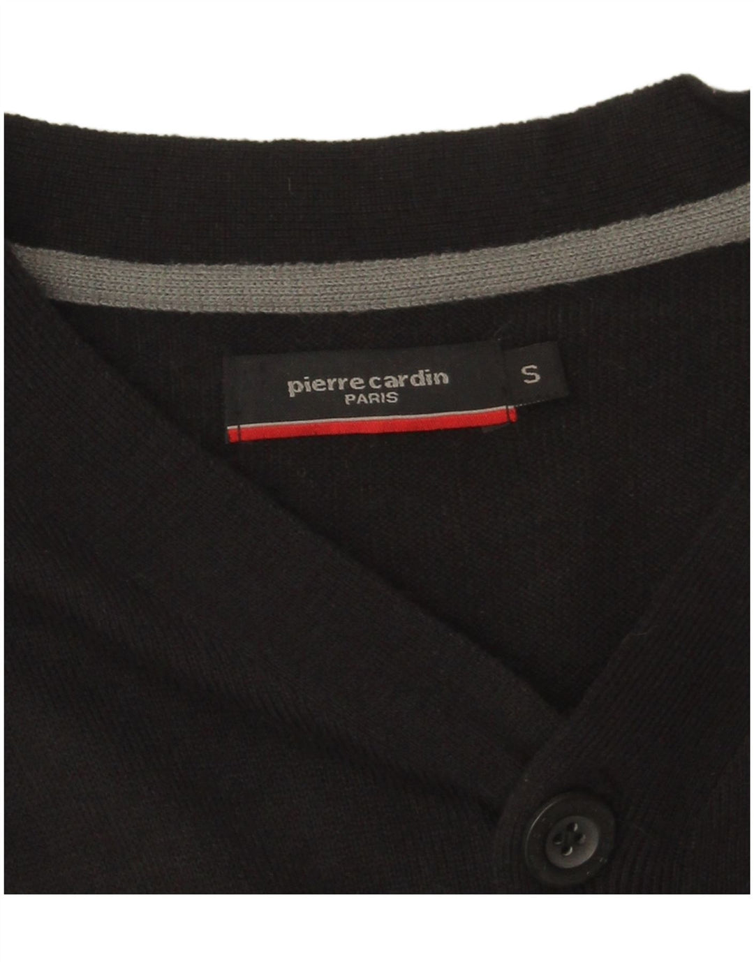 Pierre Cardin Suéter Cardigan Masculino Pequeno Acrílico Preto