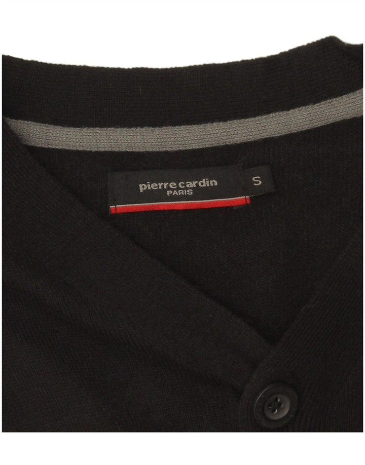 Pierre Cardin Suéter Cardigan Masculino Pequeno Acrílico Preto