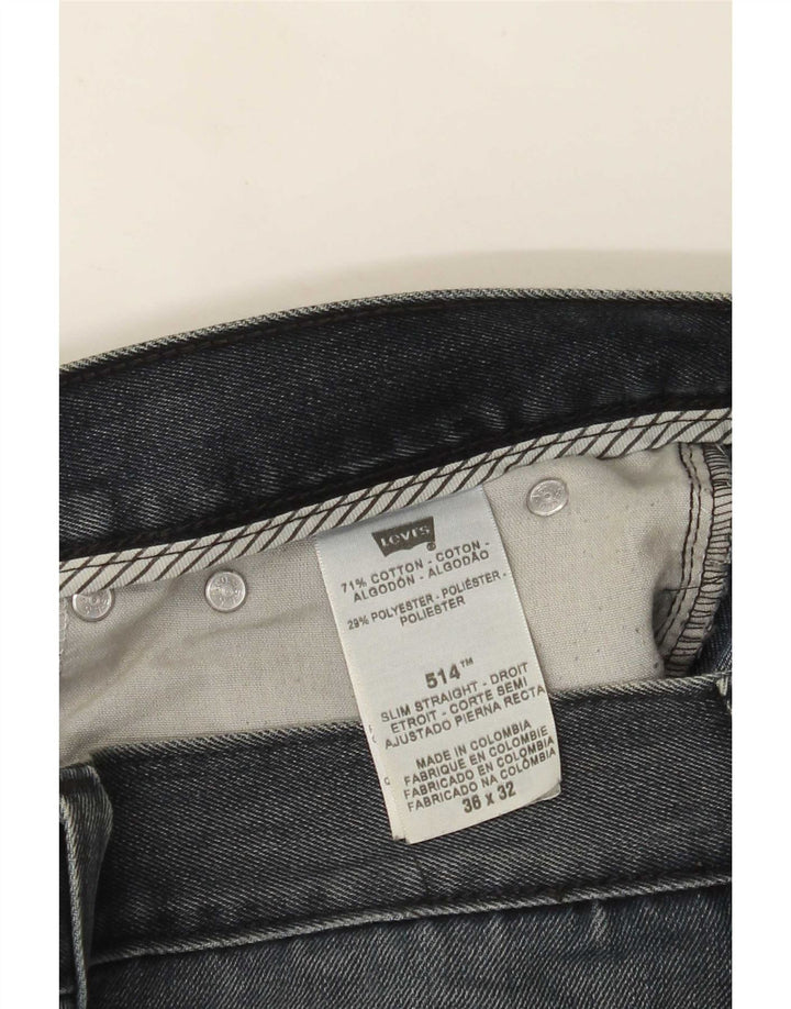 Levi's Masculino 514 Straight Jeans W36 L29 Azul Algodão