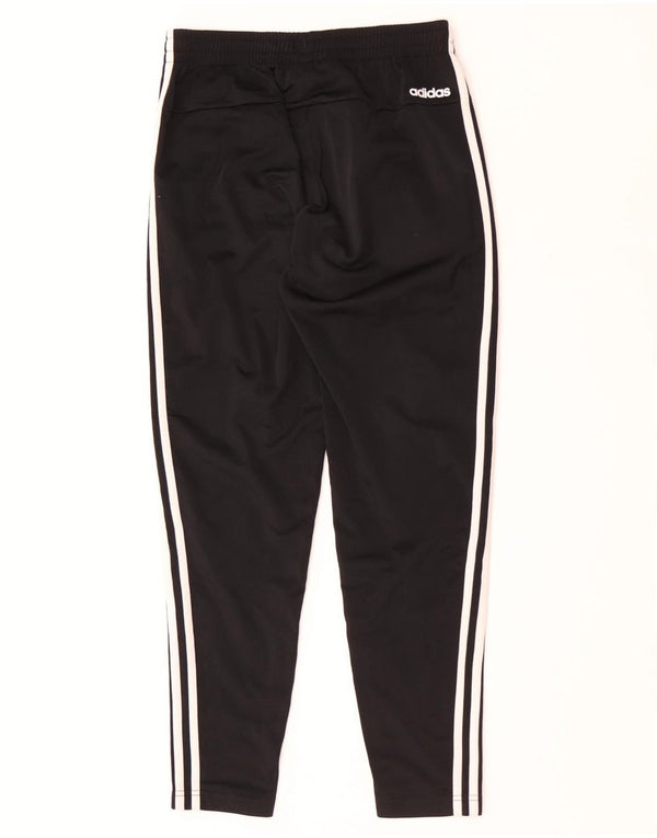 Calça de treino feminina Adidas UK 8/10 pequena poliéster preto