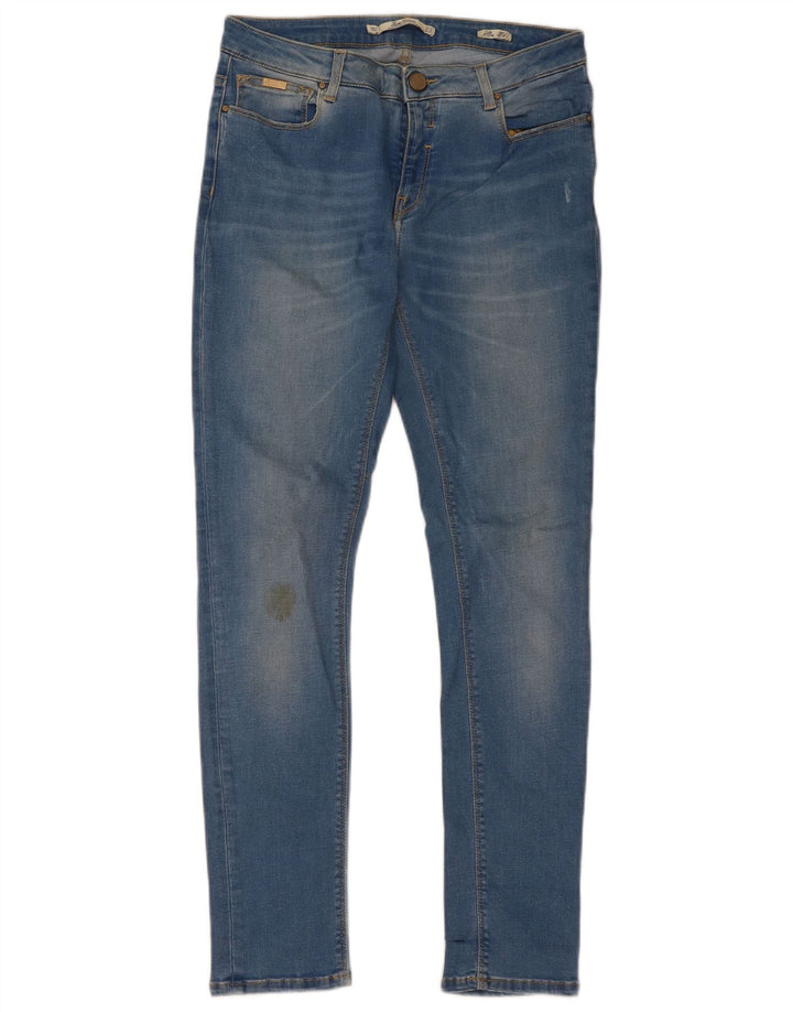 ZARA Jeans Slim Feminino EU 40 Médio W30 L30 Azul
