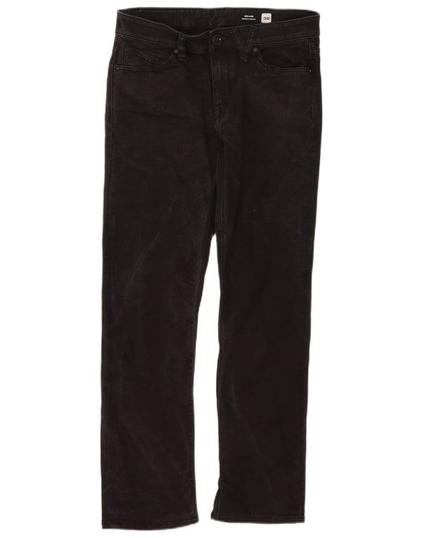 Volcom Masculino Solver Straight Jeans W32 L30 Algodão Preto