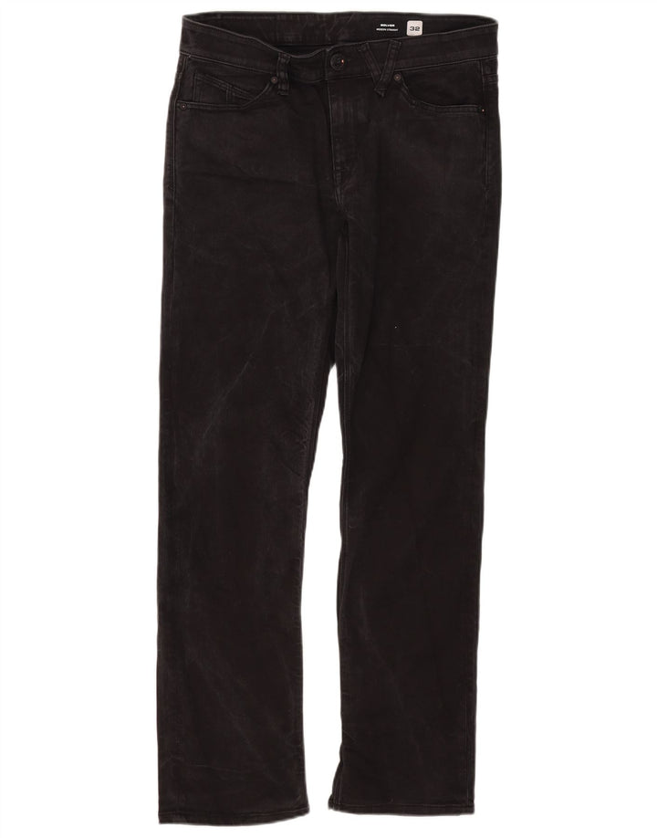 Volcom Masculino Solver Straight Jeans W32 L30 Algodão Preto