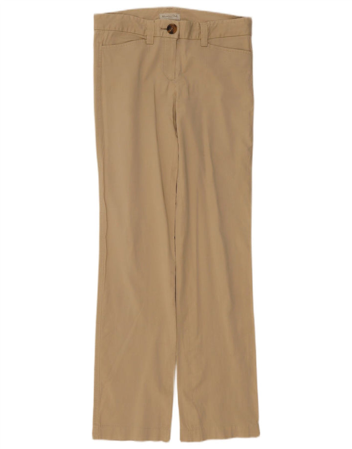 Calça feminina reta casual Massimo Dutti W30 L32 bege