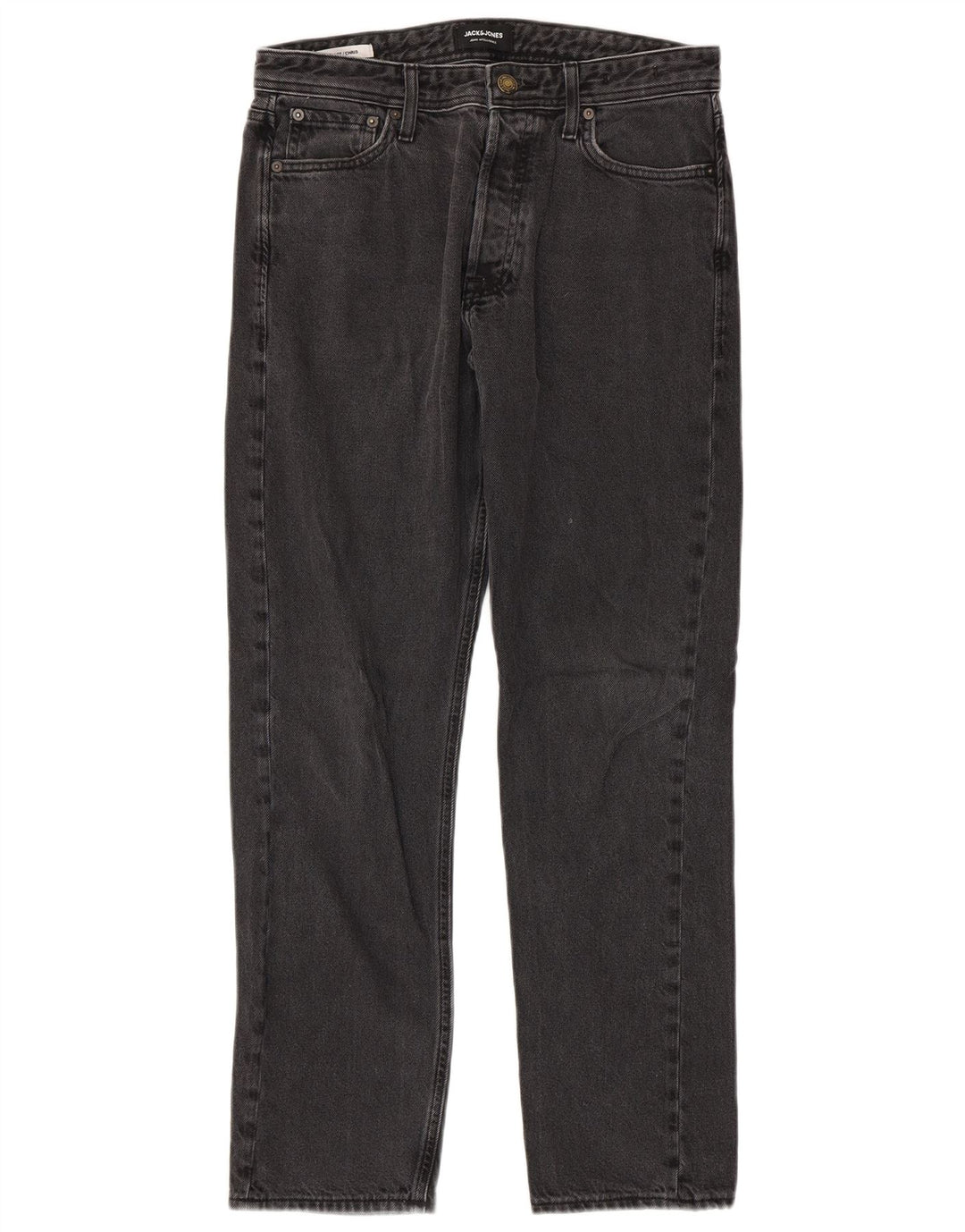 Jack & Jones Calça jeans masculina solta W30 L29 algodão cinza