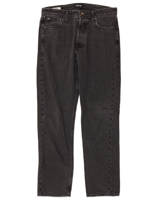 Jack & Jones Calça jeans masculina solta W30 L29 algodão cinza