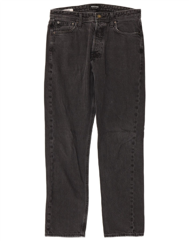 Jack & Jones Calça jeans masculina solta W30 L29 algodão cinza