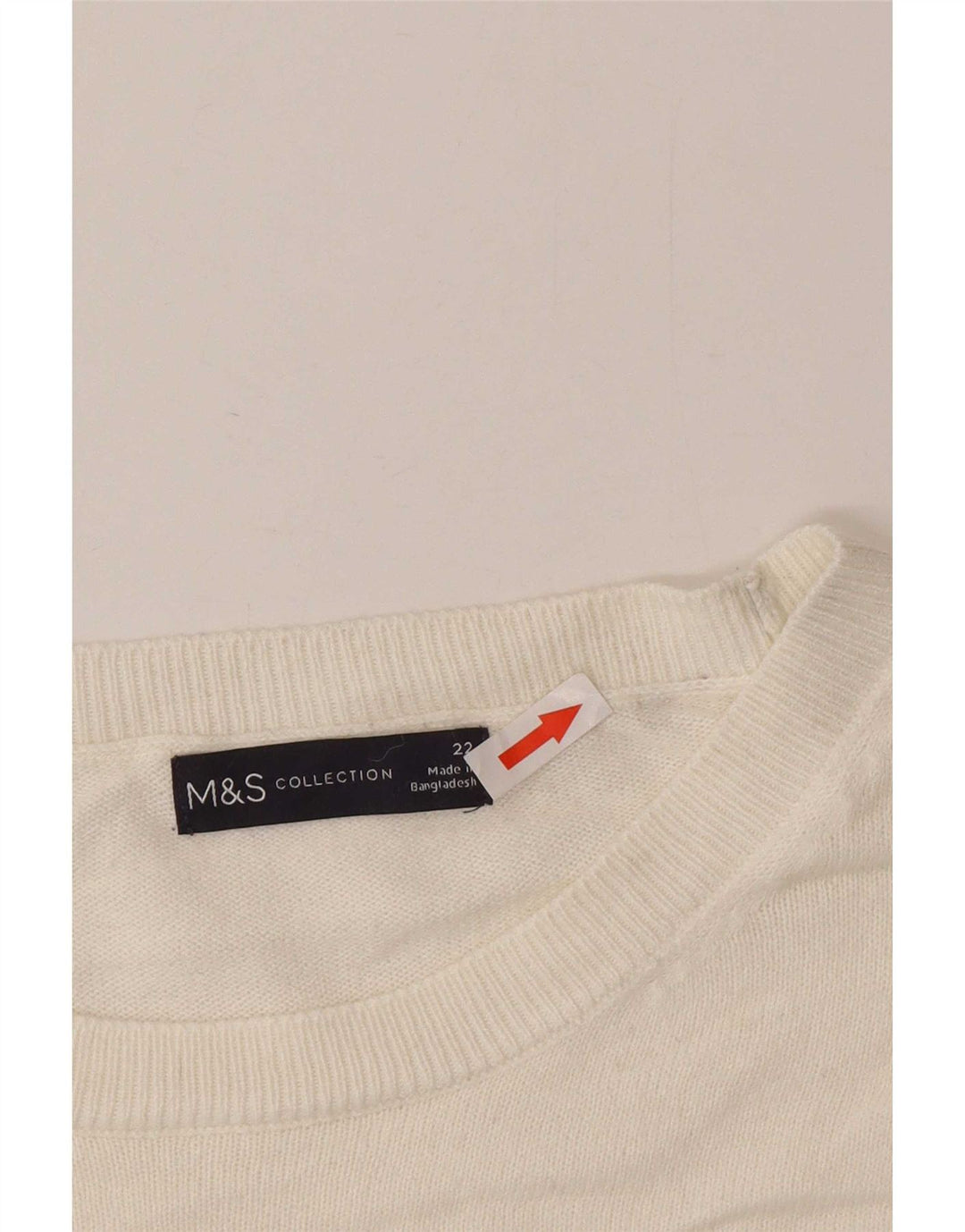 Suéter feminino Marks & Spencer com gola redonda Reino Unido 22 2XL multicolorido