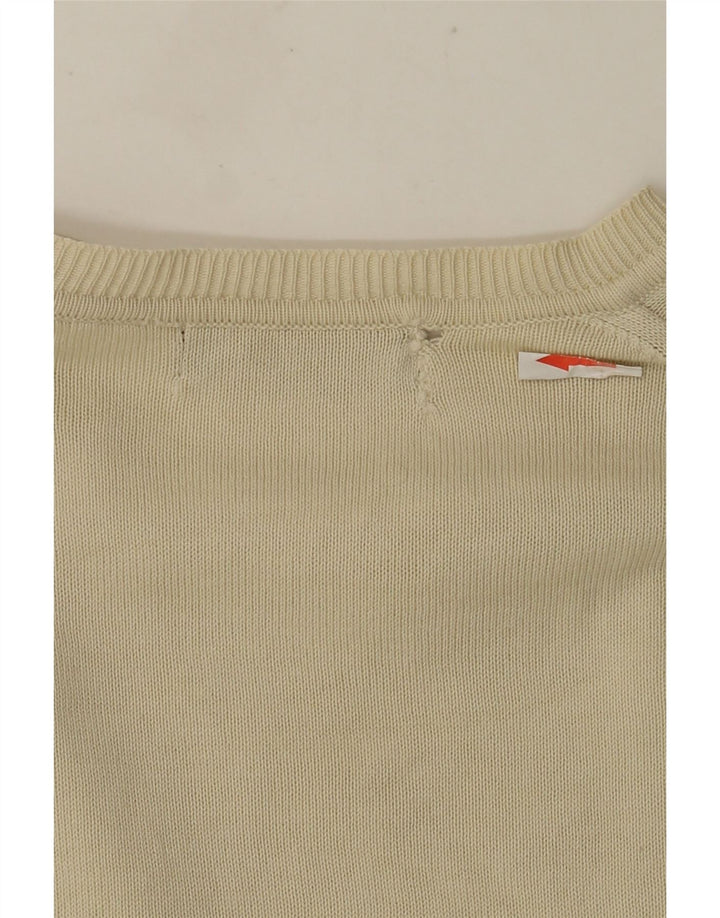 Zara Suéter masculino com gola redonda XL algodão bege