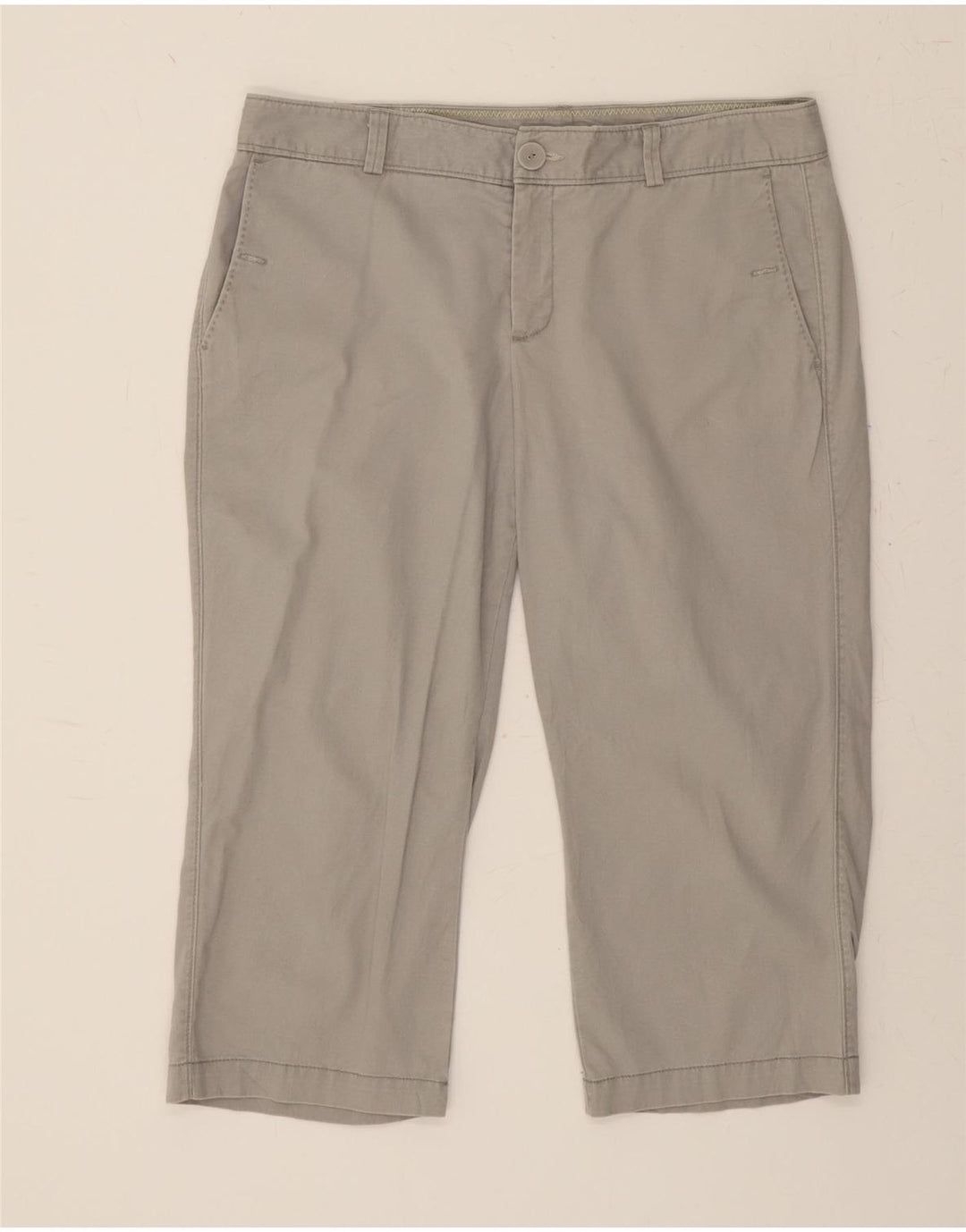 DOCKERS Womens Straight Capri Trousers US 12 Large W35 L21 Grey Cotton Vintage Dockers and Second-Hand Dockers from Messina Hembry 