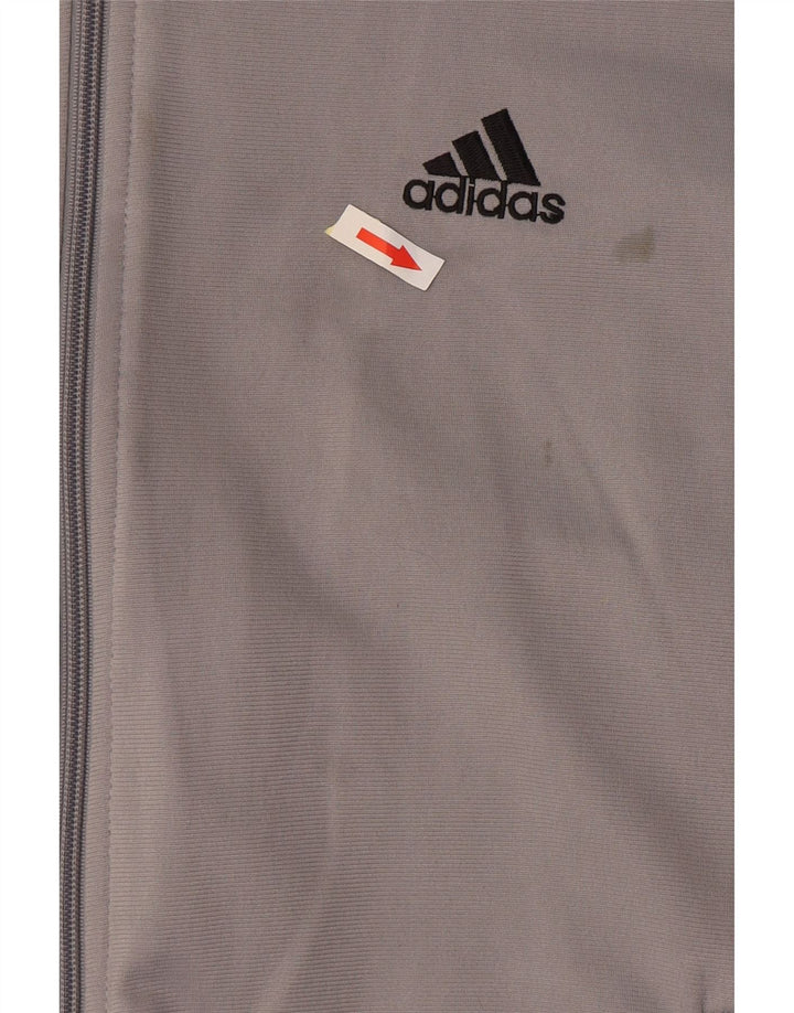 Adidas Mens Tracksuit Top Jacket Grande Cinza Poliéster