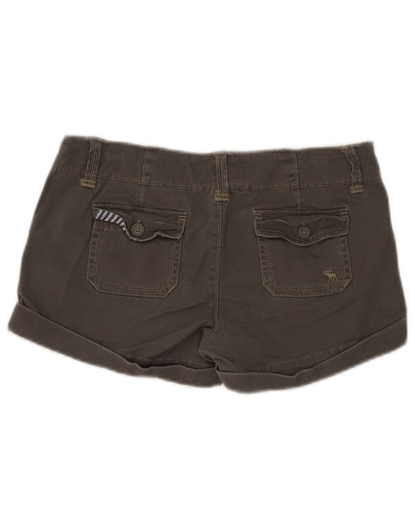 Shorts Chino feminino Abercrombie & Fitch EUA 2 XS W30 algodão cáqui