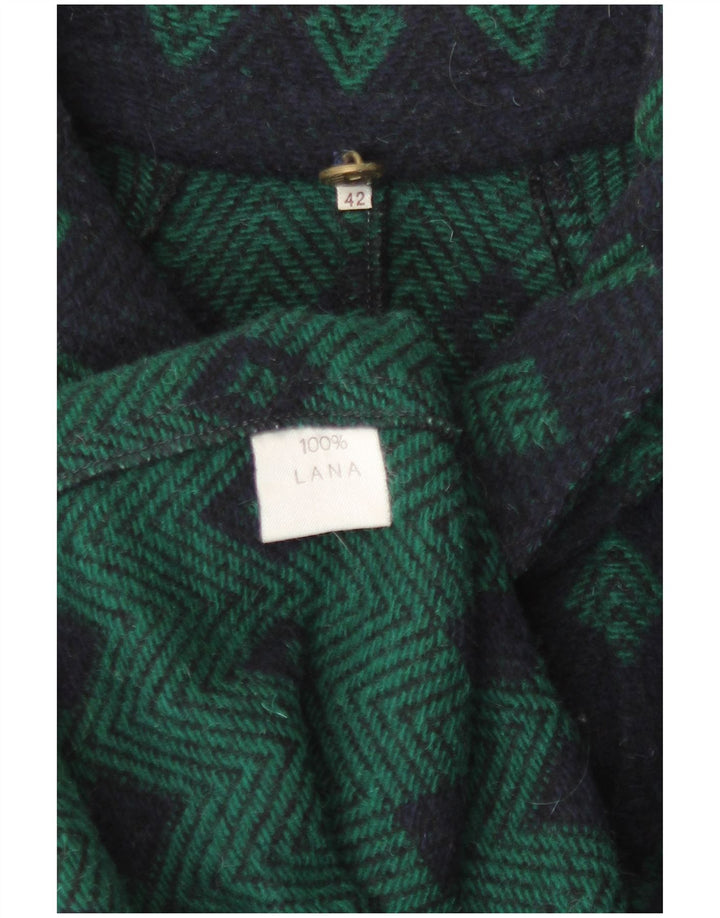 Sobretudo feminino vintage folgado IT 42 médio azul marinho argyle/diamante