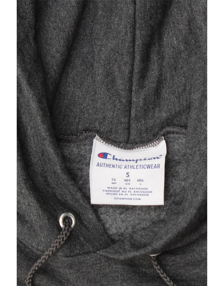 Jumper masculino com capuz gráfico Champion pequeno algodão cinza