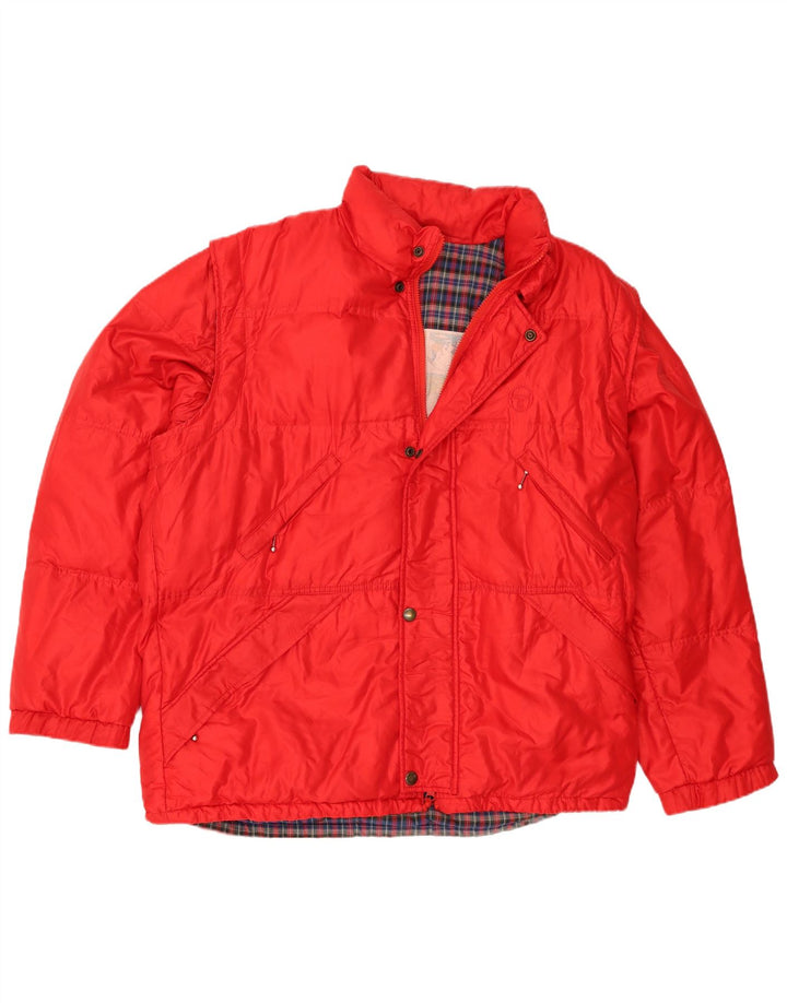 Jaqueta acolchoada masculina Sergio Tacchini IT 54 2XL poliamida vermelha