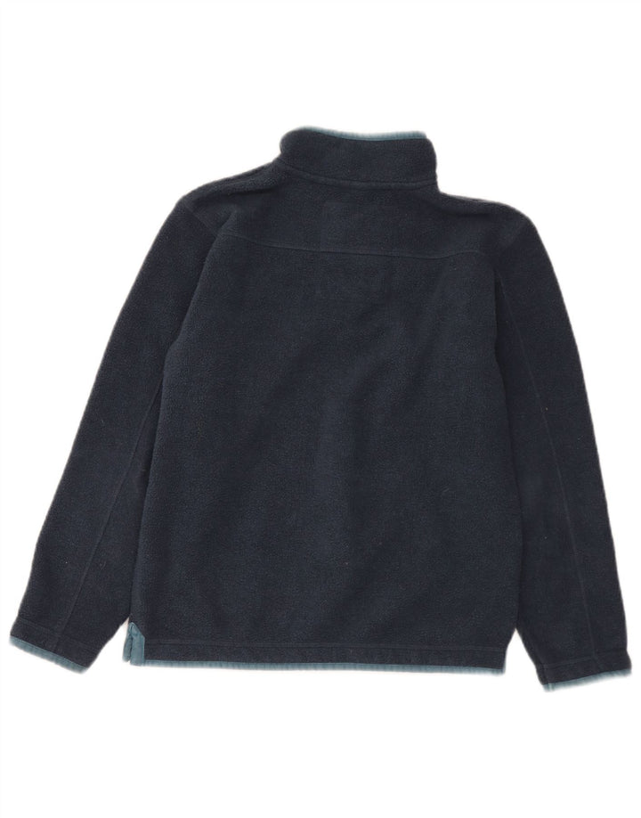 Jumper de lã com zíper e pescoço para meninos Fat Face 10-11 anos de poliéster azul marinho