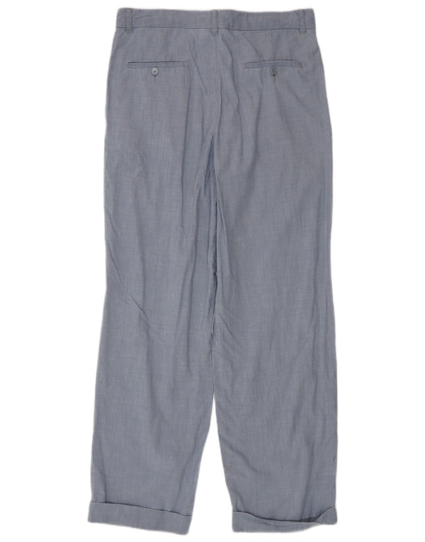 Max&Co. Calça Chino Feminina Pegged UK 14 Grande W32 L30 Azul Algodão