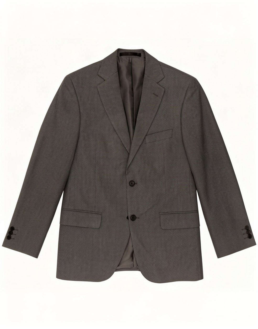 Jaqueta blazer masculina de 2 botões Marks & Spencer Reino Unido 40 poliéster cinza médio