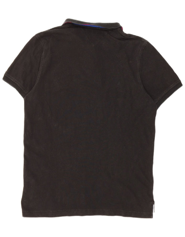 Camisa polo masculina Tommy Hilfiger Slim Fit XL algodão preto