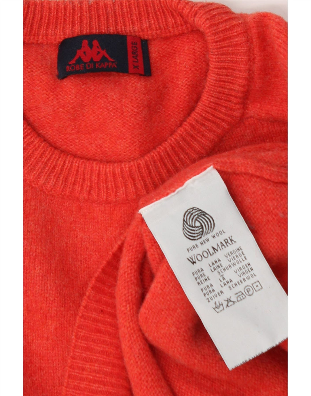 Suéter masculino Kappa com gola redonda XL de lã vermelha