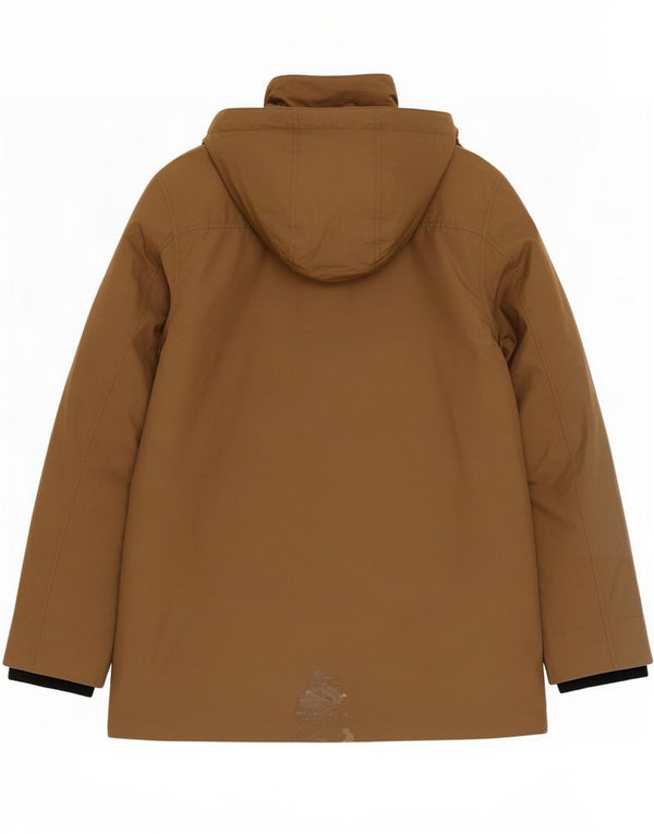 Jaqueta Parka masculina Woolrich com capuz Reino Unido 44 2XL marrom