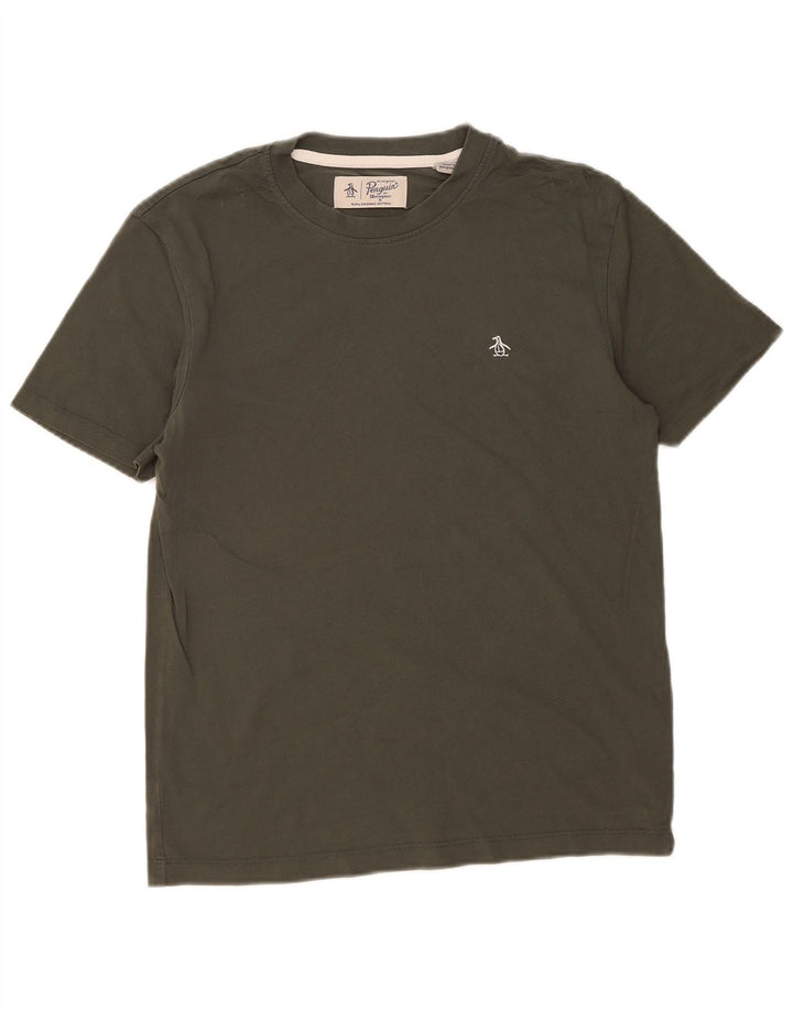 Camiseta masculina PENGUIN top pequeno algodão cáqui