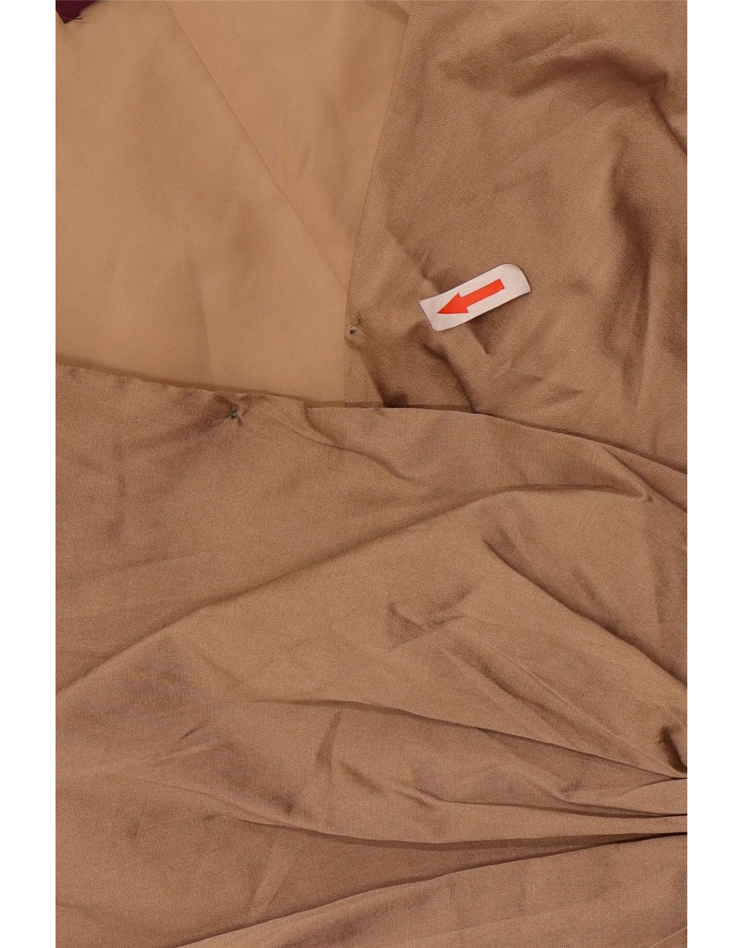 Debut vestido feminino sem mangas com babado na frente e bainha UK 18 XL marrom poliéster