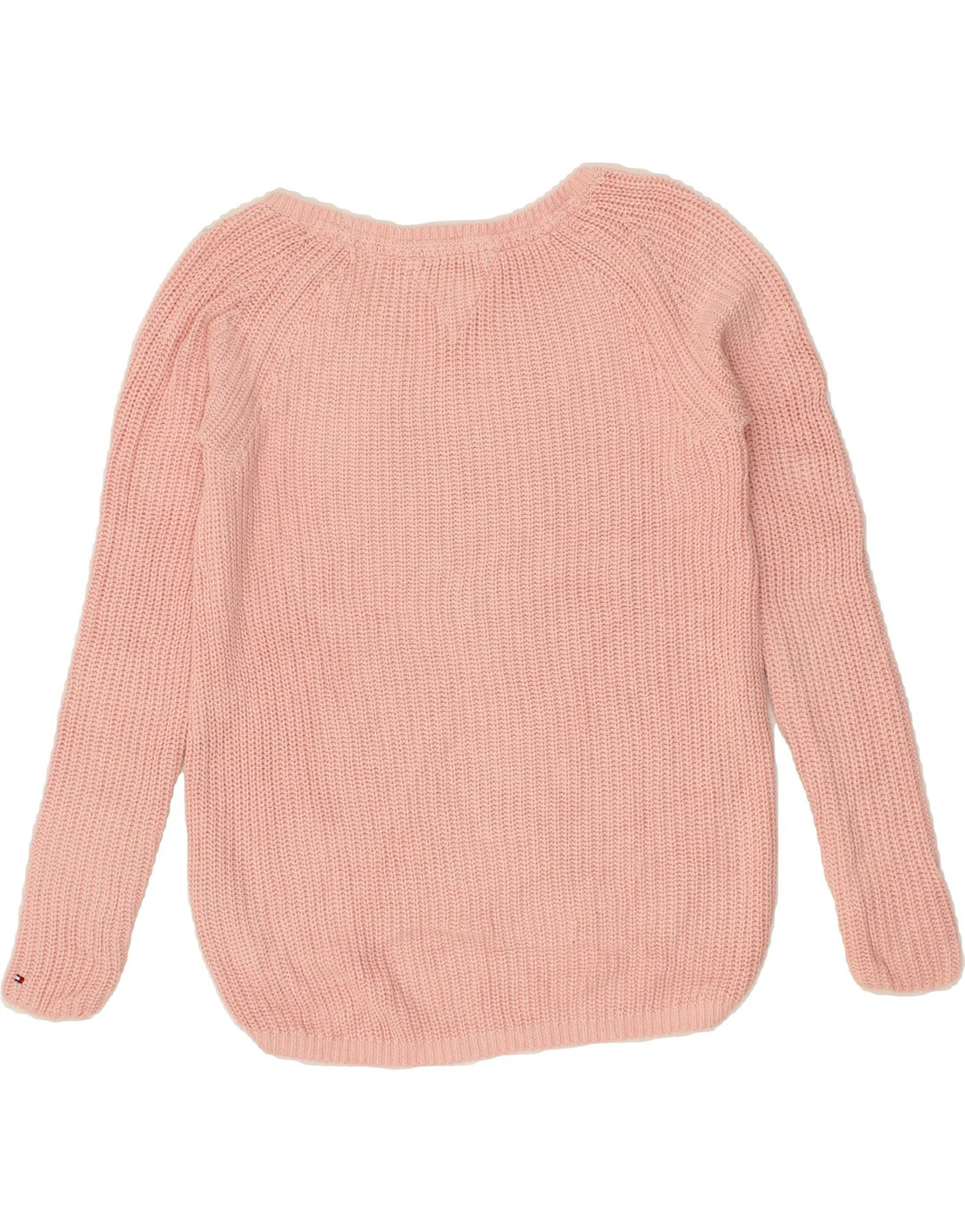 TOMMY HILFIGER Girls Boat Neck Jumper Sweater 13-14 Years Pink Cotton Vintage Tommy Hilfiger and Second-Hand Tommy Hilfiger from Messina Hembry 