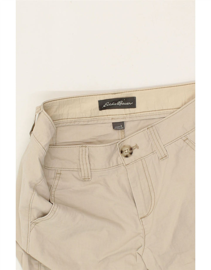 EDDIE BAUER Womens Crop Cargo Trousers US 2 XS W28 L23 Beige Cotton Vintage Eddie Bauer and Second-Hand Eddie Bauer from Messina Hembry 