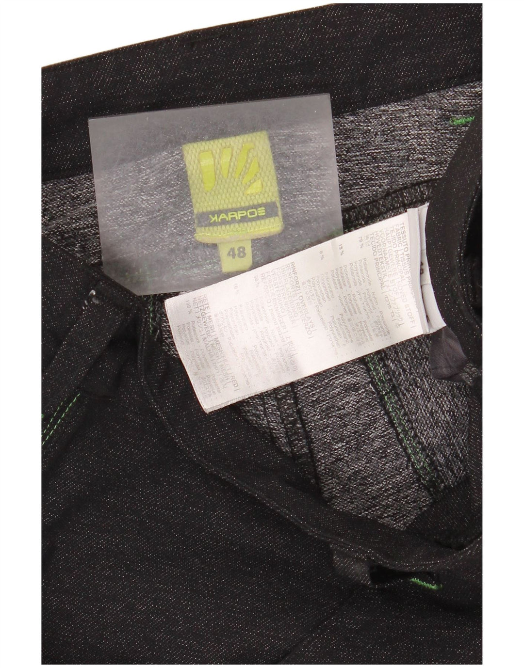 Calça feminina vintage reta casual IT 48 XL W32 L34 poliamida preta