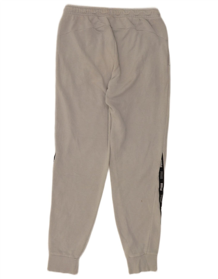 Calça esportiva masculina PUMA Graphic Joggers cinza médio bloco colorido