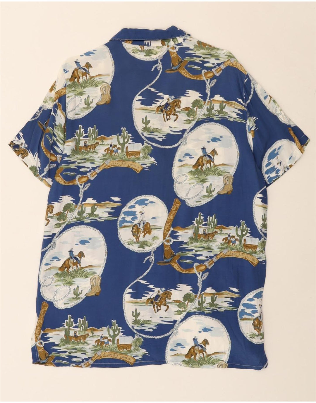 LES COPAINS Camisa feminina com estampa abstrata vestido IT 44 Azul médio