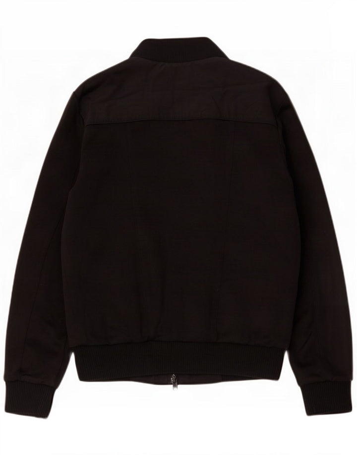 Zara Mens Bomber Jacket UK 40 Grande Poliéster Preto