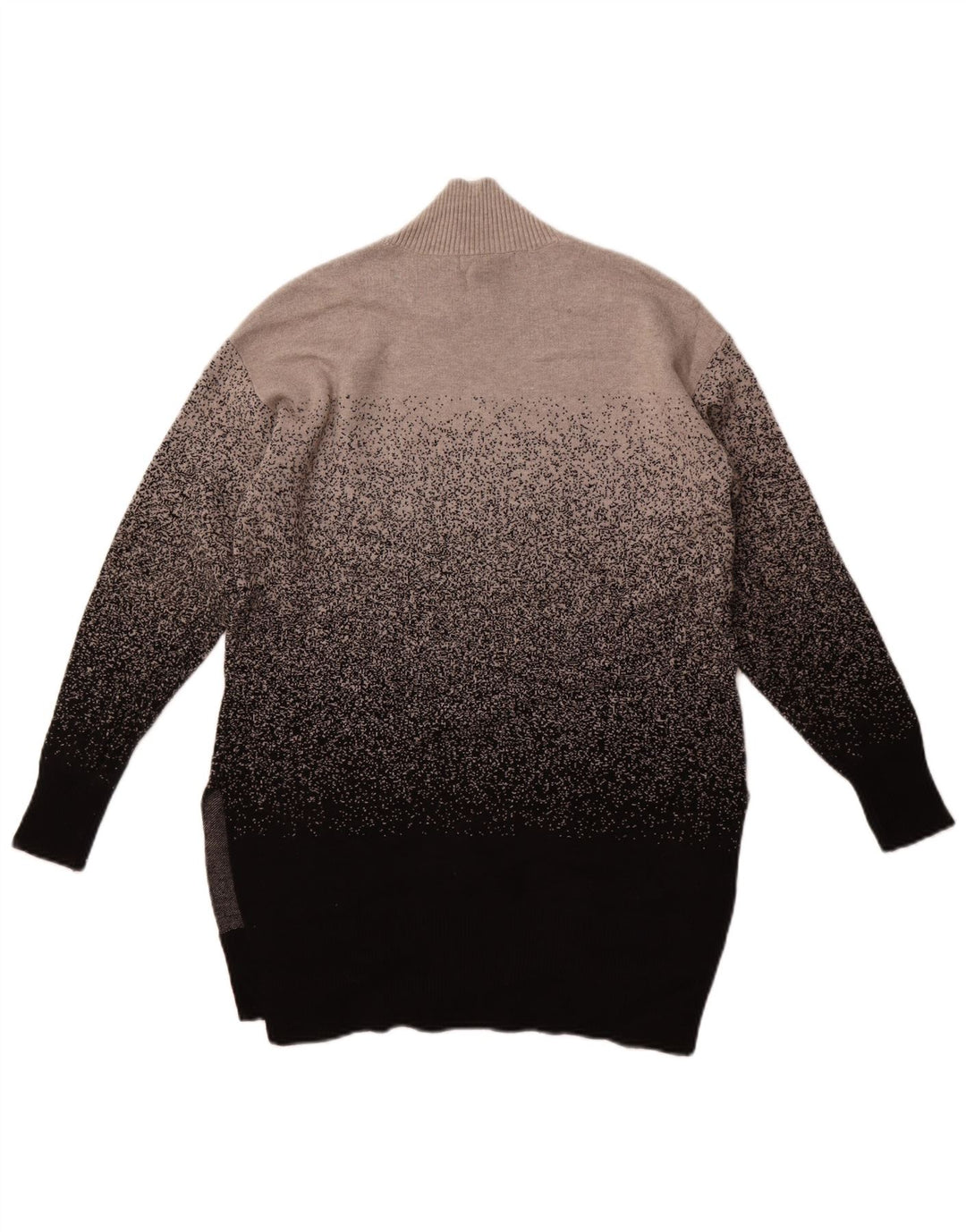 Suéter feminino Marks & Spencer com gola tartaruga Reino Unido 10 pequeno cinza manchado
