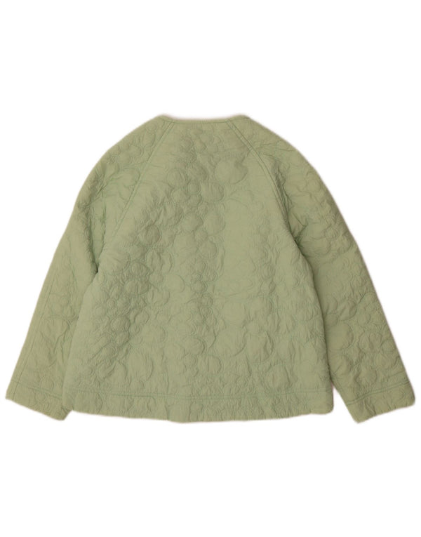 Jaqueta acolchoada feminina Zara UK 4 XS verde nylon