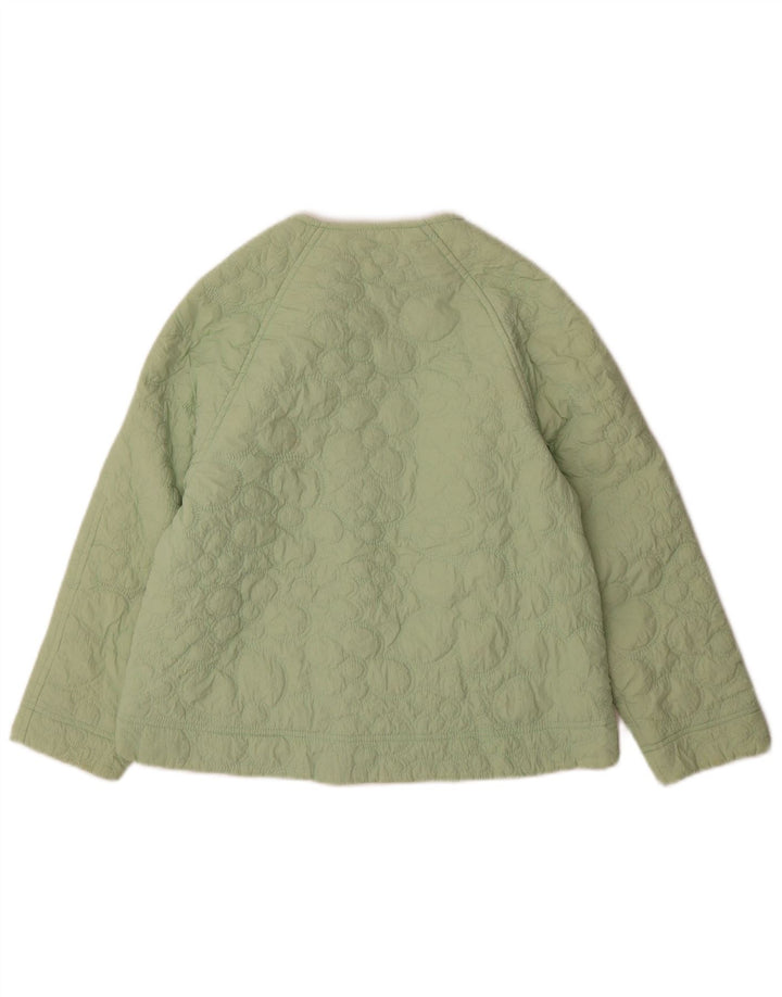 Jaqueta acolchoada feminina Zara UK 4 XS verde nylon