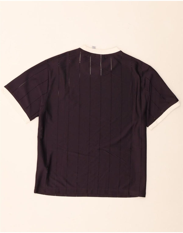 Adidas Camiseta Feminina Top UK 12/14 Médio Roxo Listrado Poliéster