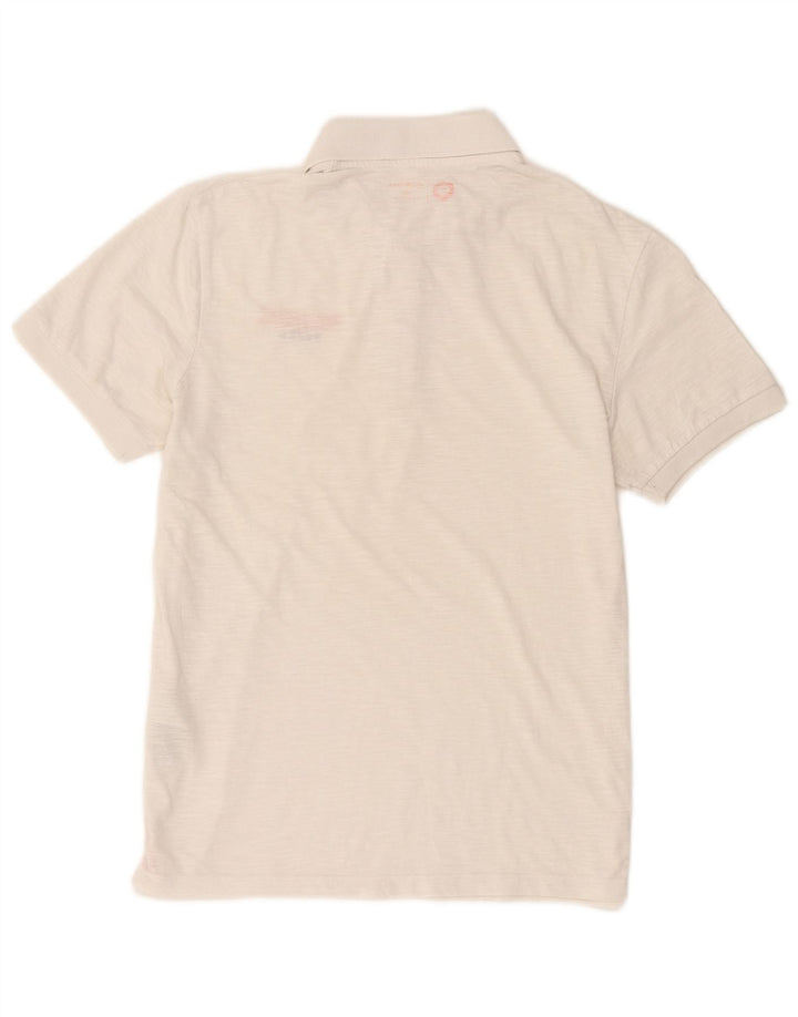 Camisa polo masculina Jack & Jones pequena de algodão branco