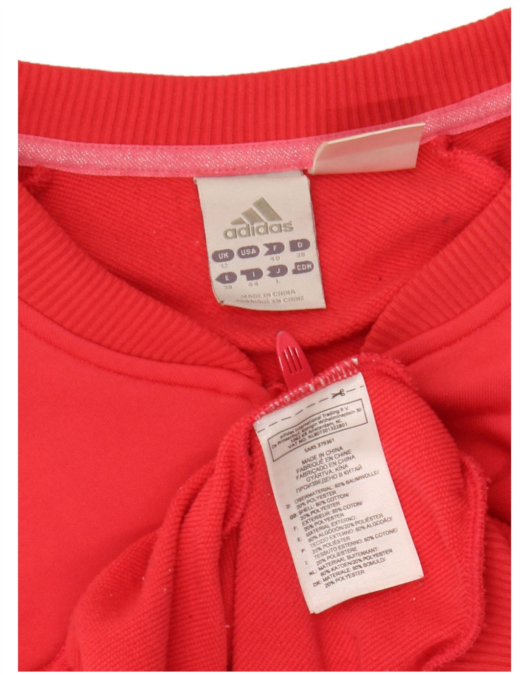 Jaqueta Adidas Feminina Graphic Tracksuit UK 12 Médio Algodão Rosa